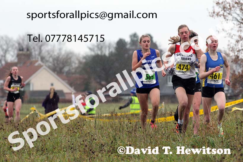 Womens under-17s and under-20s, 2021 North Eastern Cross Country Championships, Sedgefield. Photo: David T. Hewitson/Sports for All Pics